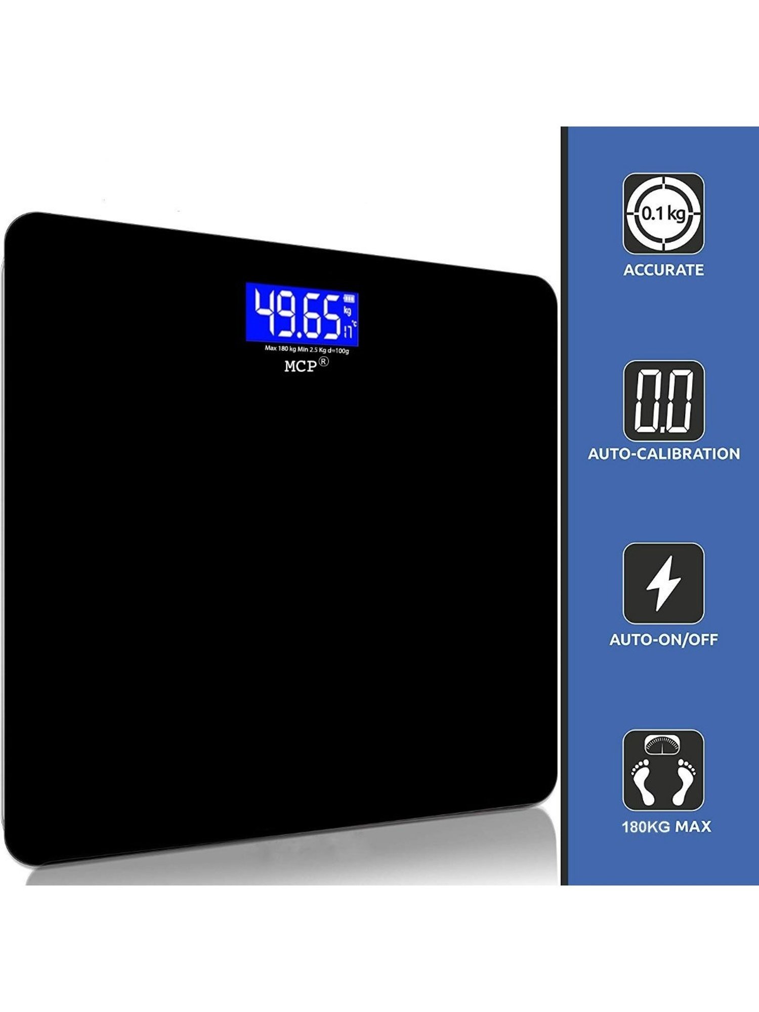 MCP Human Body Digital Weighing Scale (Black)