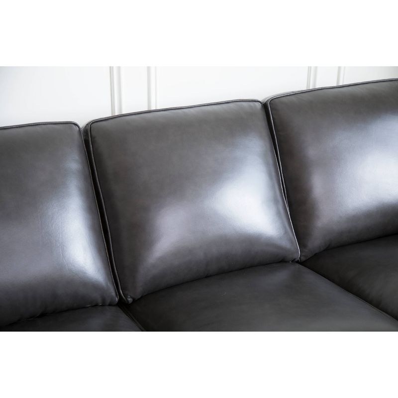 Olivia Top Grain Leather Sofa Gray - Abbyson Living