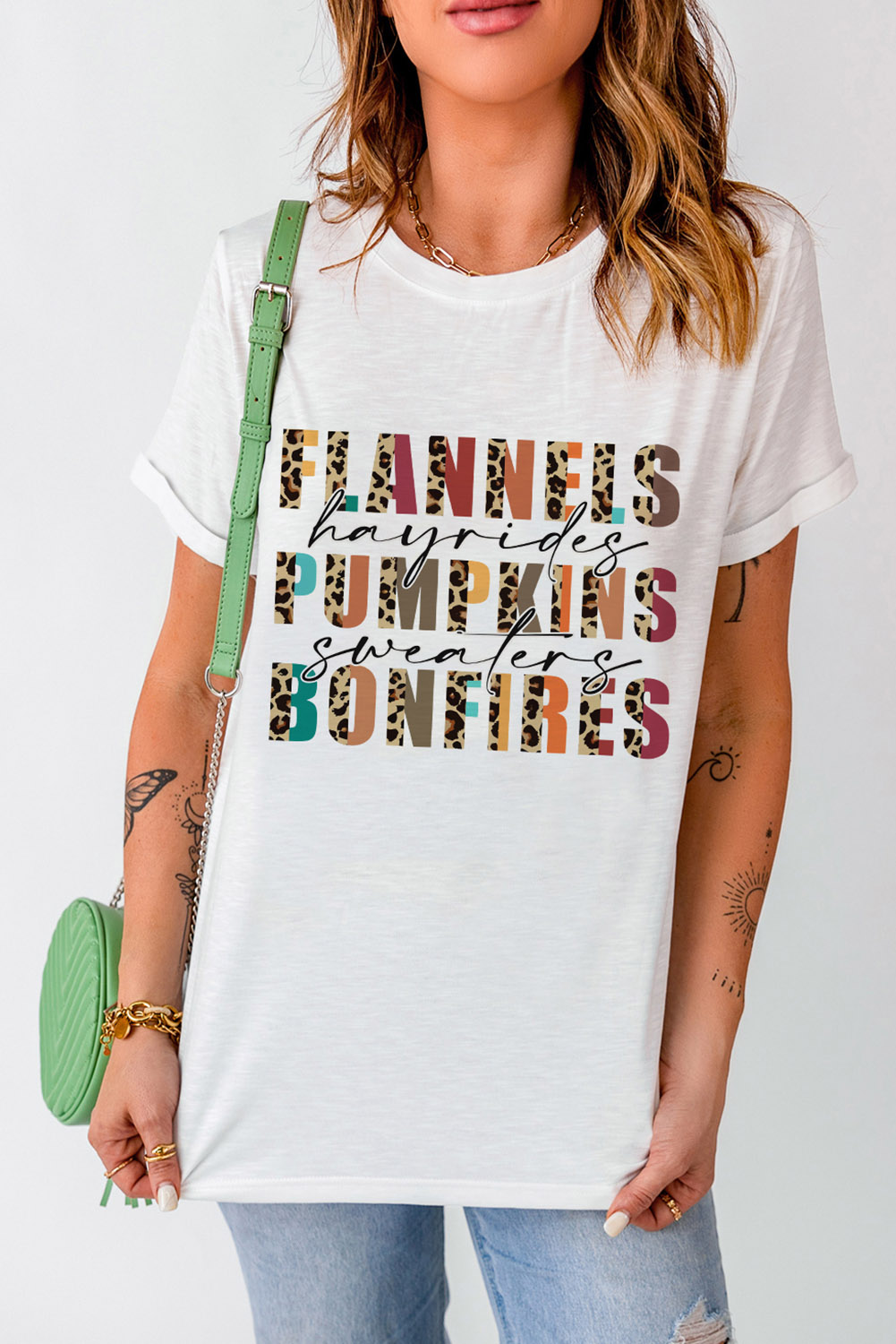 White Flannels Hayrides Pumpkins Bonfires Graphic Tee