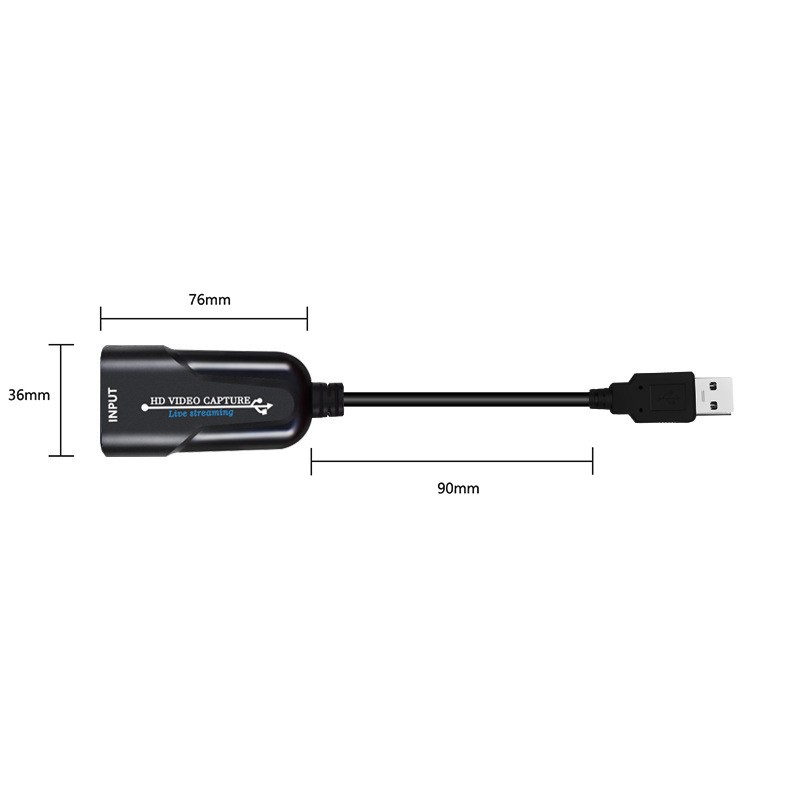 HDMI to USB USB3.0 TO HDMI UVC HD Video Capture Adapter-Black