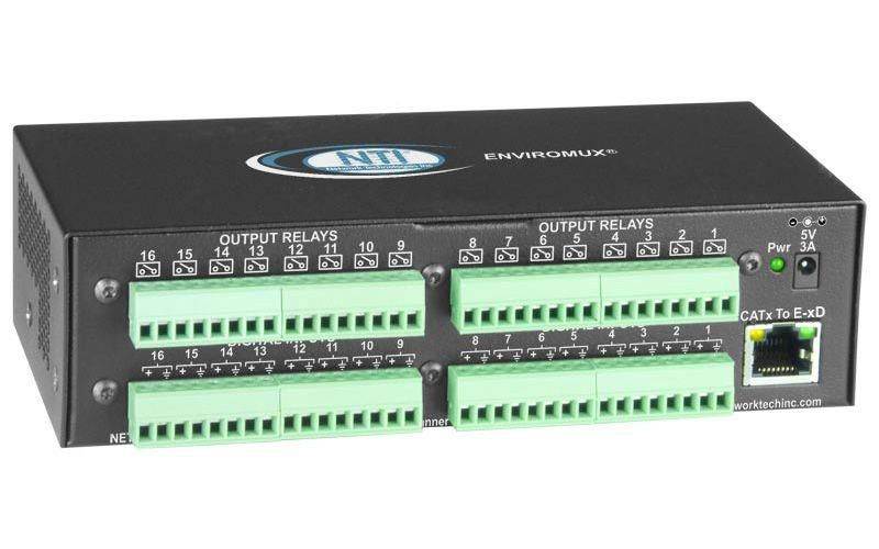 NTI E-DI16DOR16-V2 Digital Input/Output Expander (Normally-Open Relay Contact Outputs)