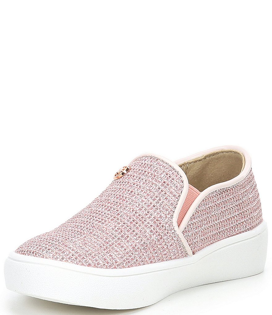 MICHAEL Michael Kors Girls' Jem Rachel Logo Detail Glitter Slip-On Sneakers (Infant)