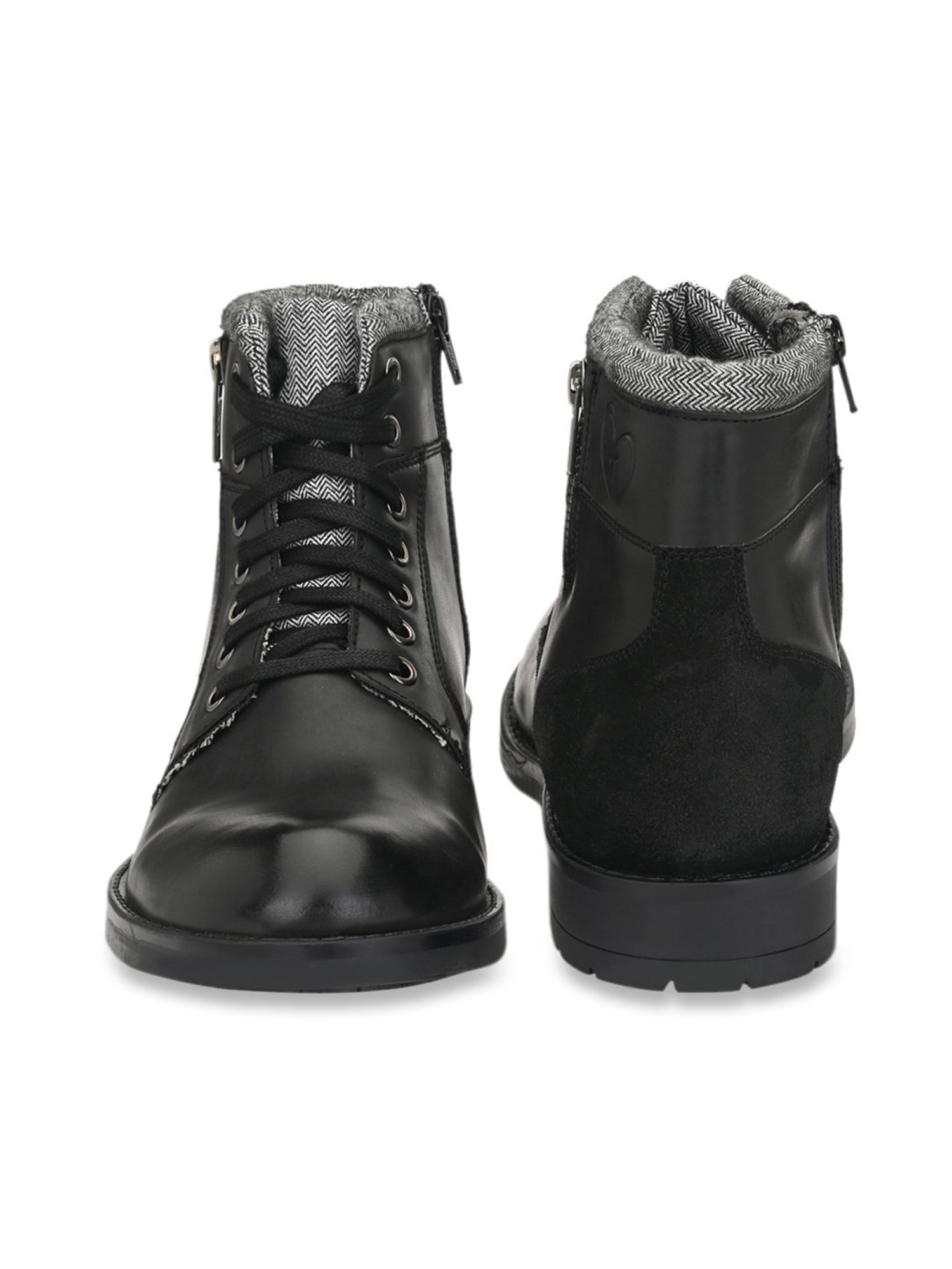 Delize Men's Black Biker Boots