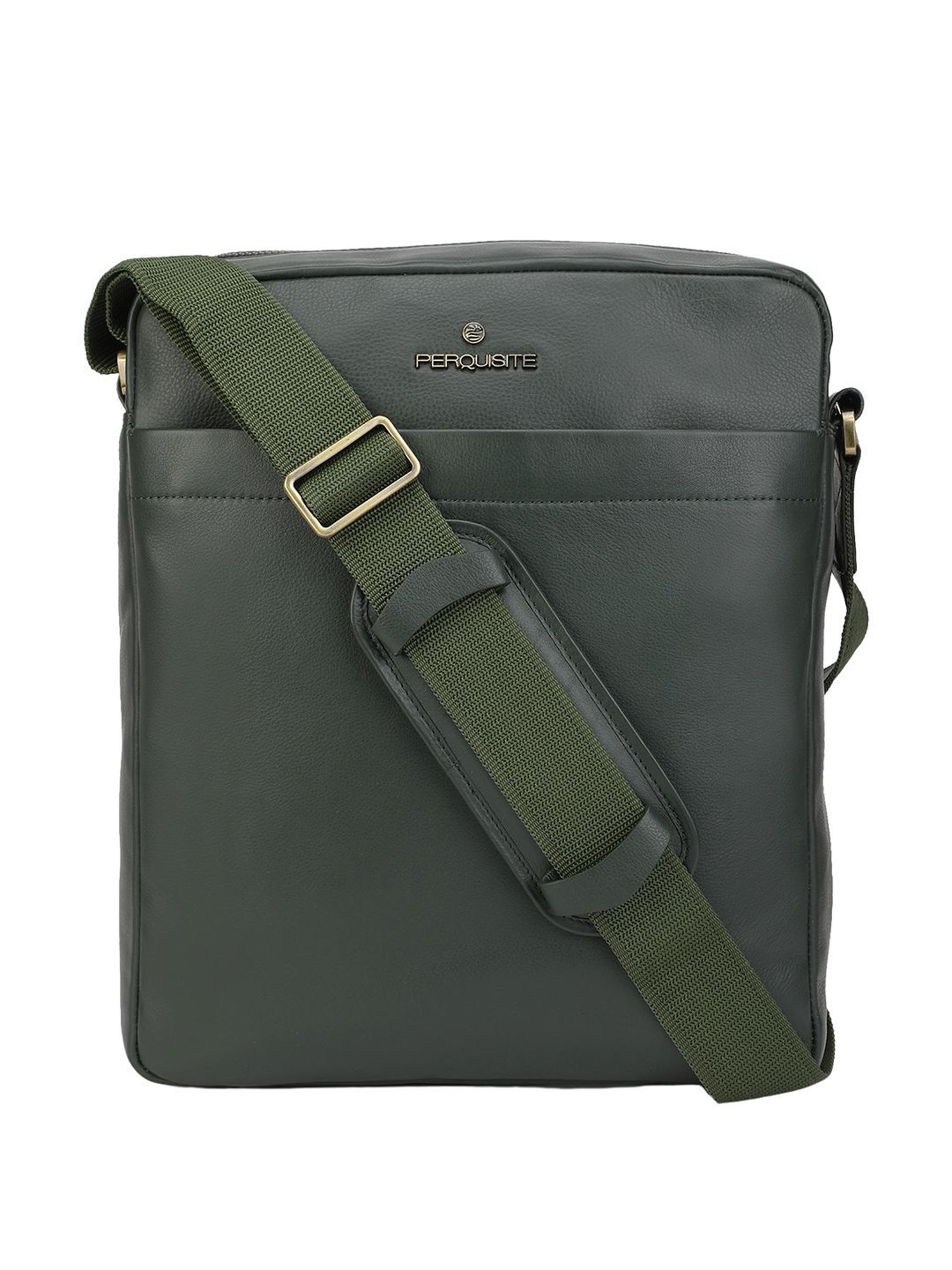 PERQUISITE MARK Green Solid Medium Cross Body Bag