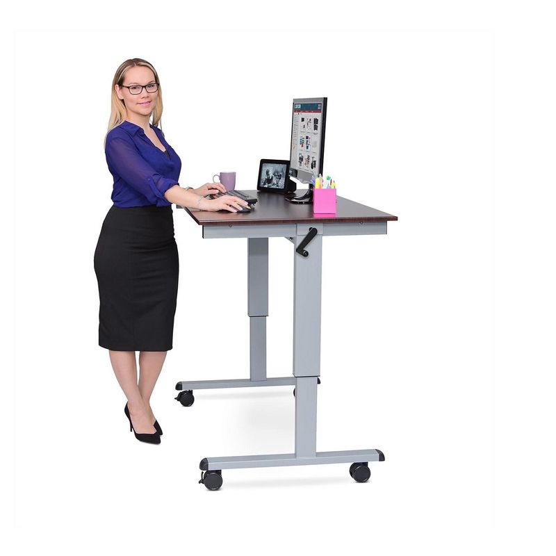 Luxor 48W Adjustable Desk, Laminate Wood STANDUP-CF48-DW