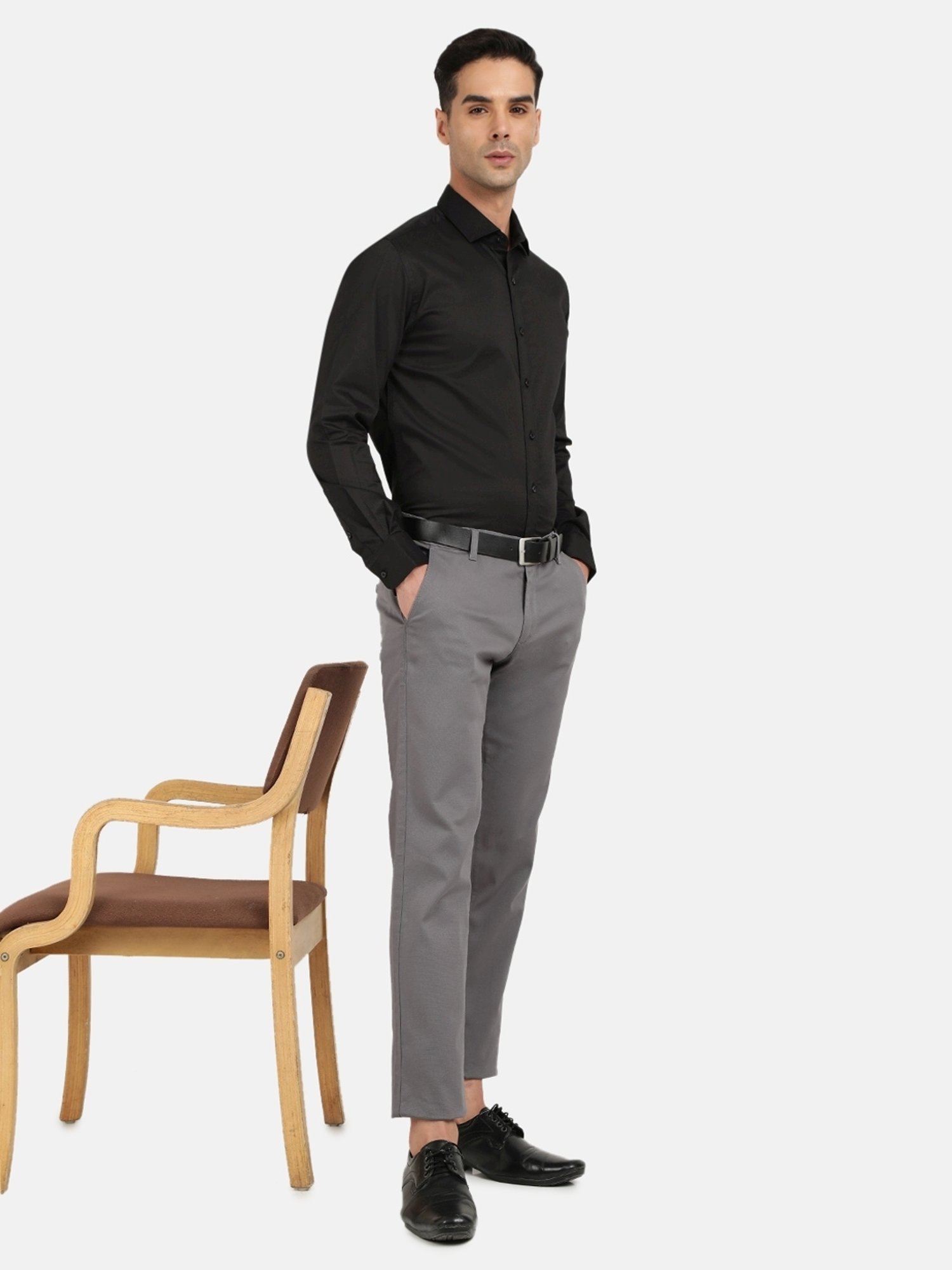 Ivoc Black Slim Fit Shirt