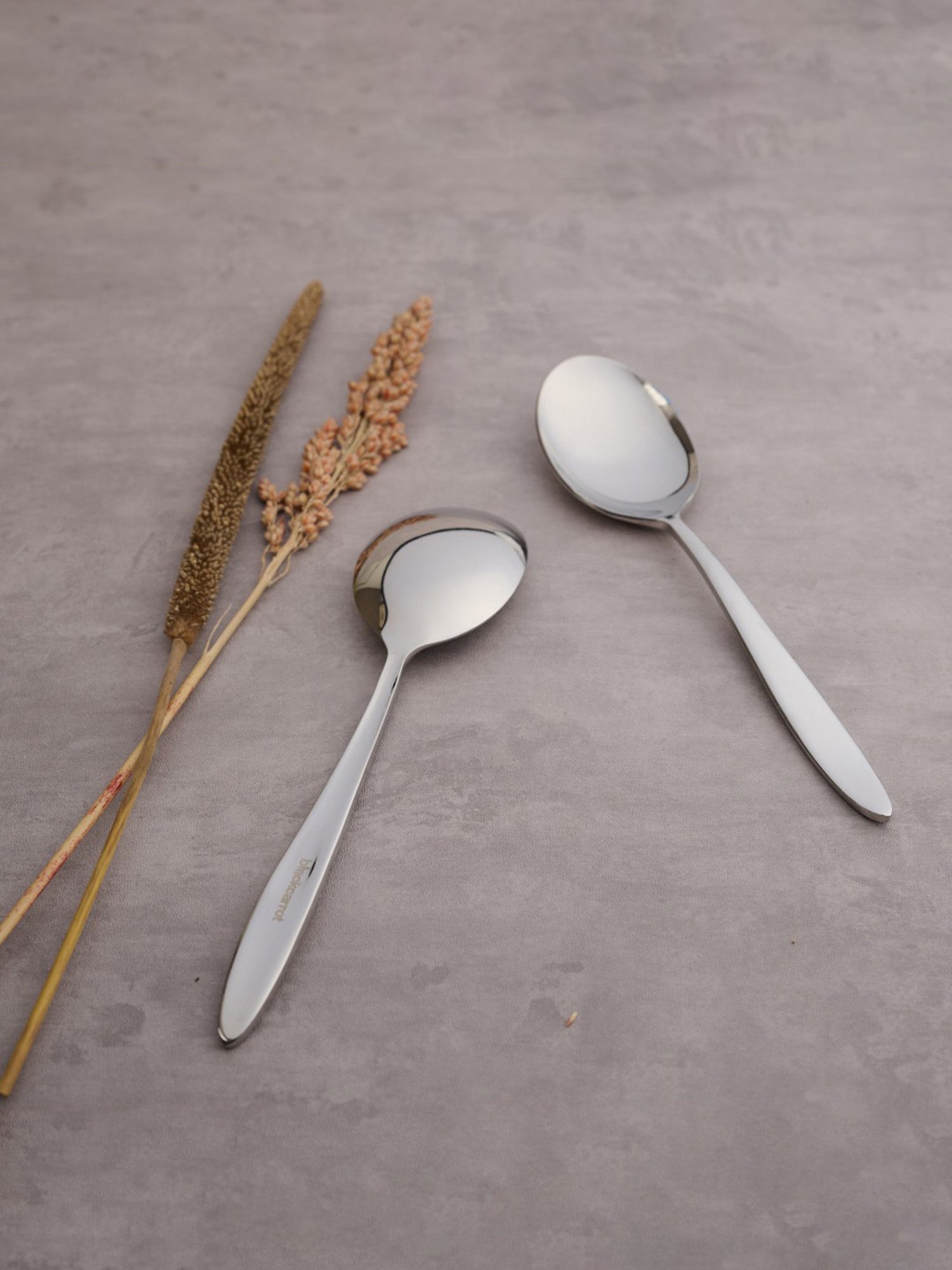 BlackCarrot Stainless Steel Serving Spoon Set of 2