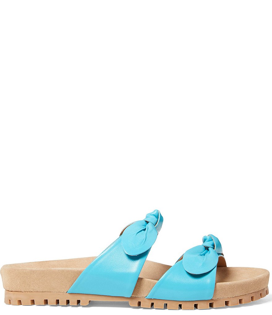 Jack Rogers Rose Double Knot Comfort Leather Lug Sole Sandals