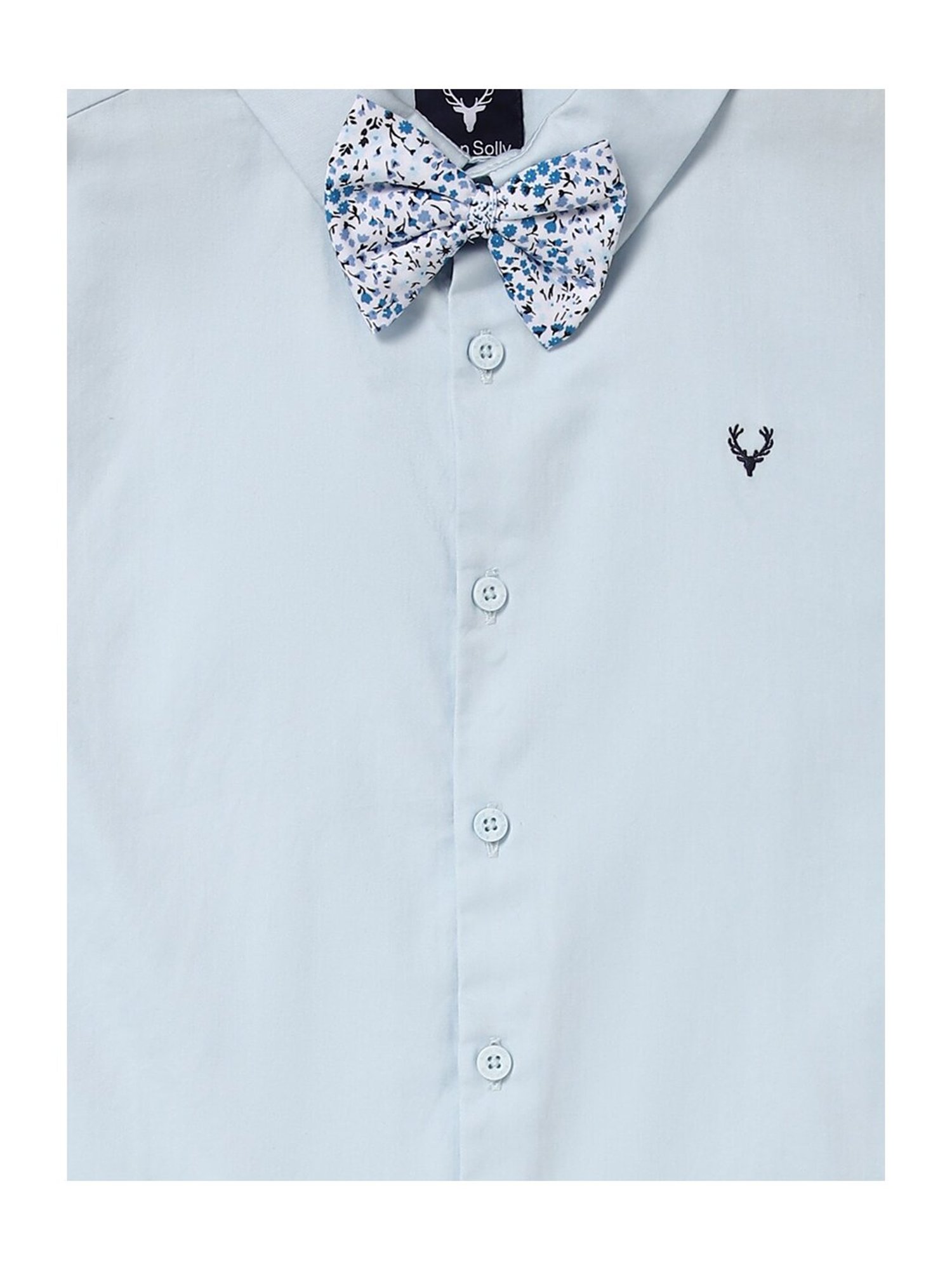 Allen Solly Junior Blue Solid Full Sleeves Shirt