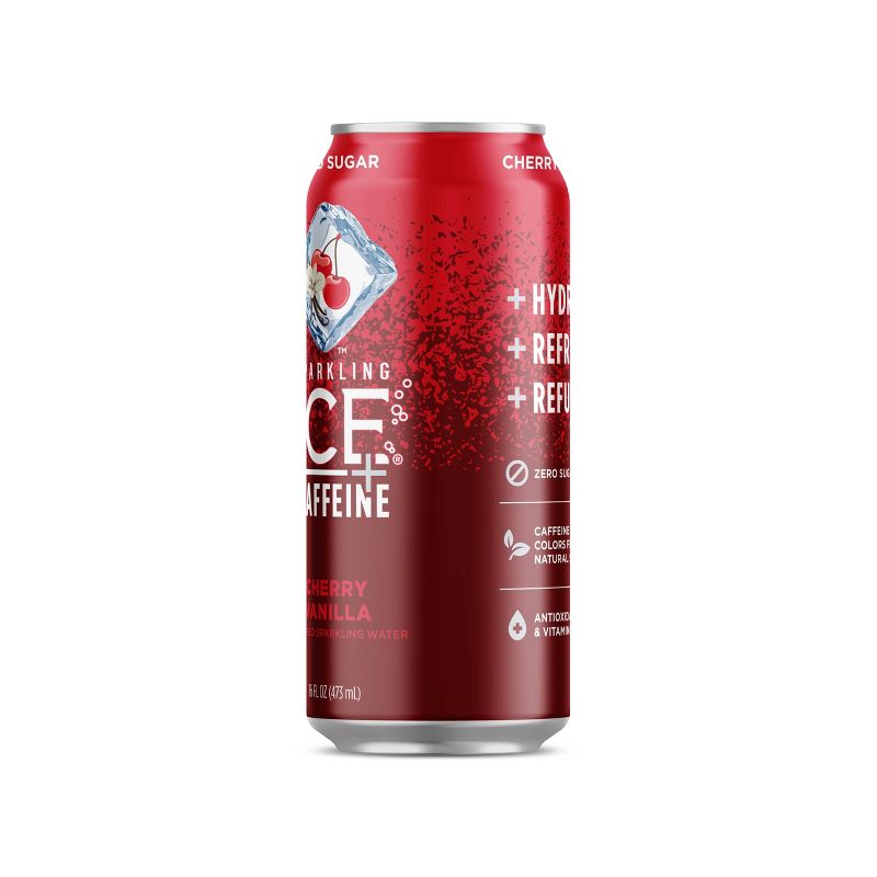 Sparkling Ice Cherry Vanilla +Caffeine - 16 fl oz Bottle