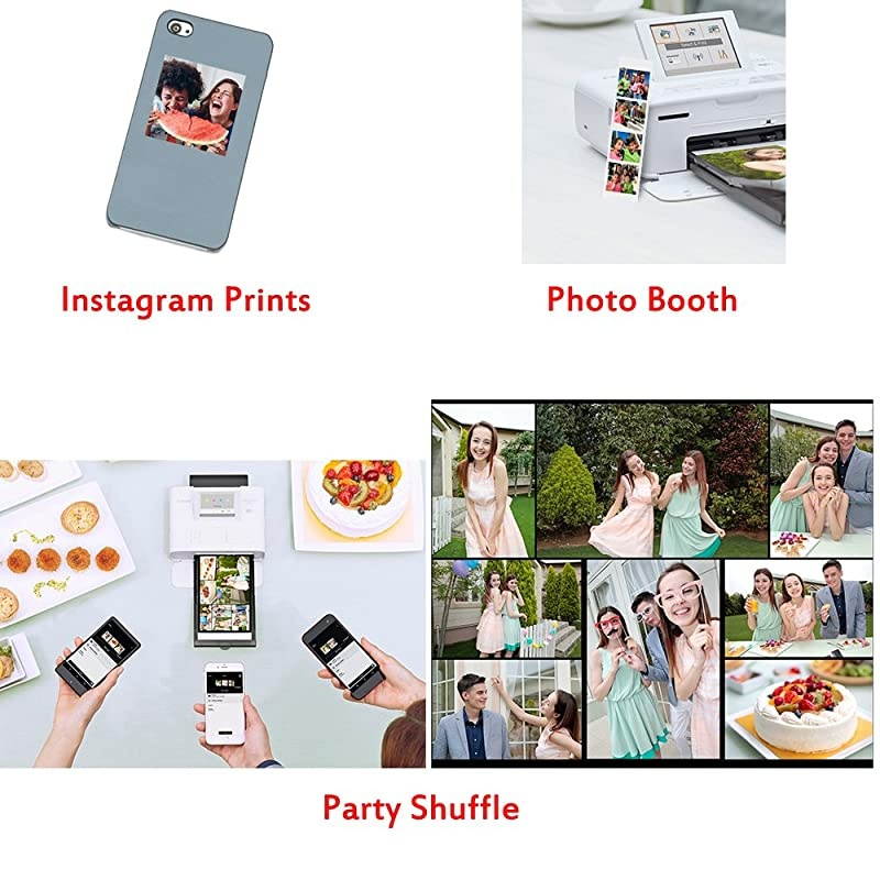 Canon SELPHY CP1300 Wireless Compact Photo Printer Black + Canon KP108IN Color Ink Paper Set Produces up to 108 of 4 x 6 Prints + USB Printer Cable +  Ultra Gentle Cleaning Cloth