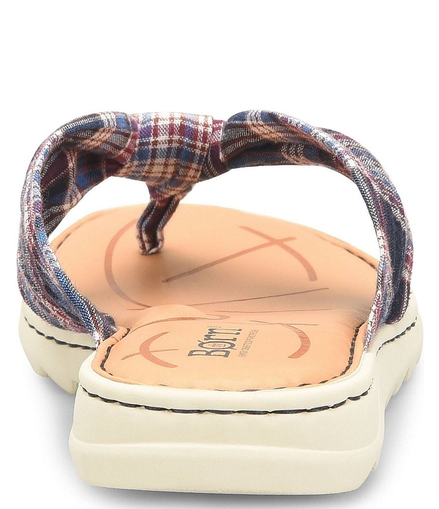 Born Tide Plaid Knot Sandals