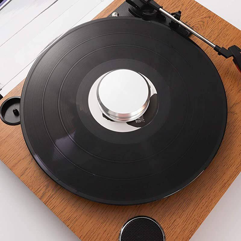 Record Weight Stabilizer by ,Turntable Weight Clamps-Low Profile to Fits Under Dust Cover of Turntable Vinyl Disc LP Record Player (Silver)
