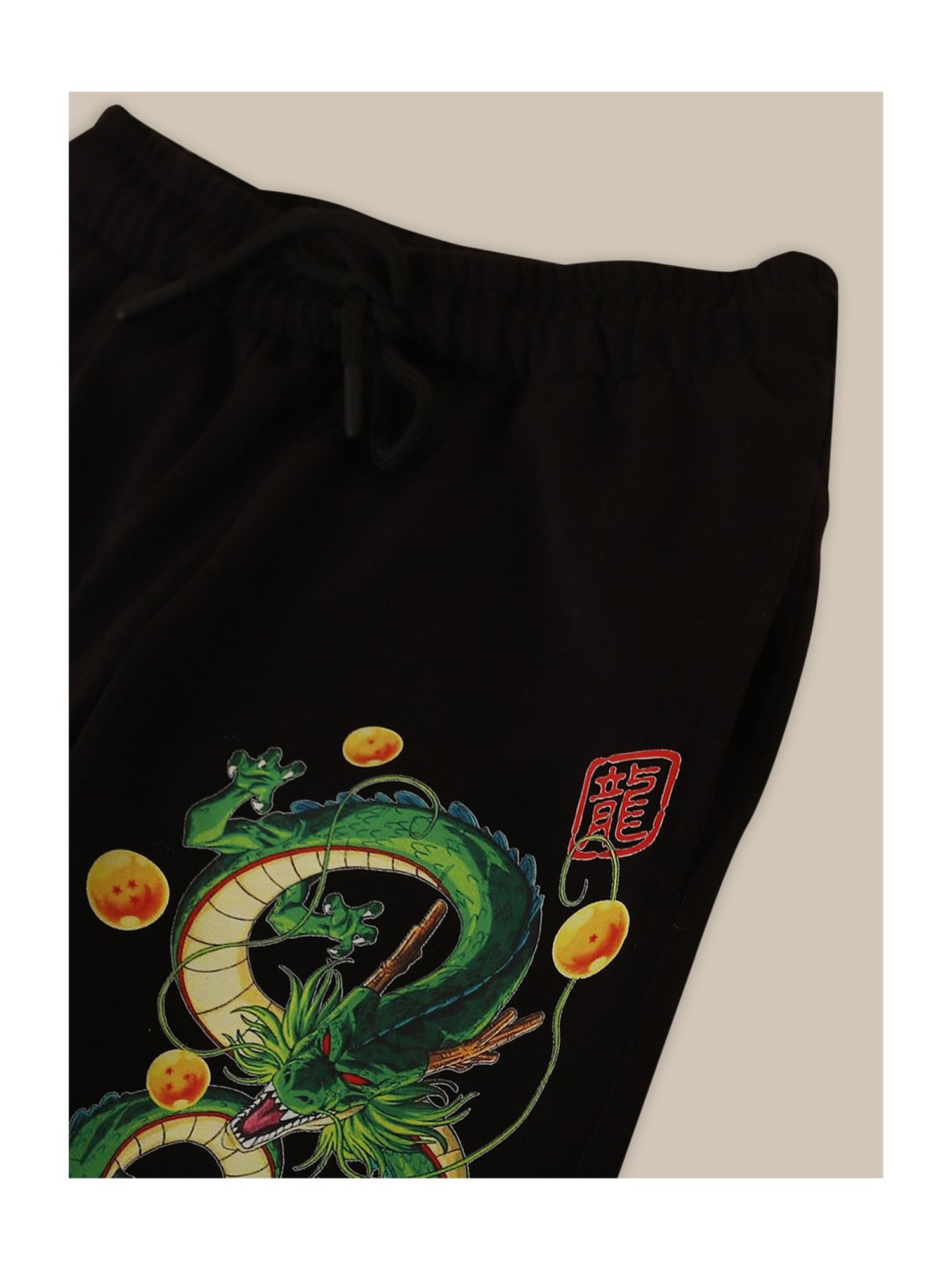 Boysville Dragon Ball Z Printed Black Regular Fit Joggers For Boys