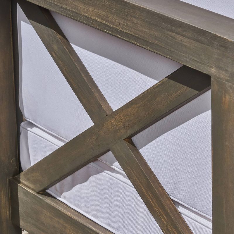 Breckenridge 4pc Seating Set Java Brown Fame Sunbrella Meredian Brick Red Fabric - La-Z-Boy