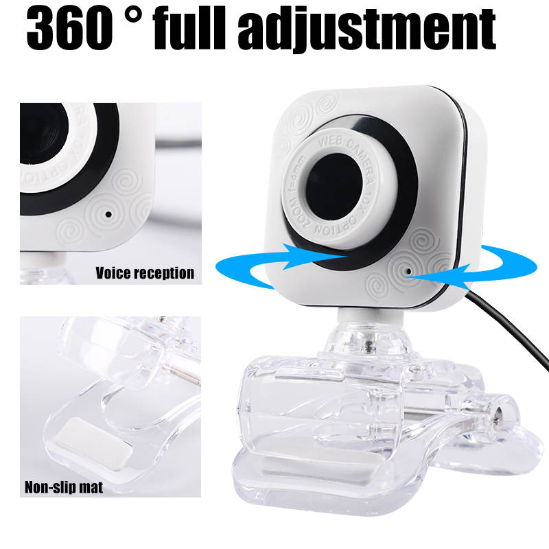 USB 2.0/3.0 HD Webcam Rotatable Laptop Desktop Camera Video Recording Microphone