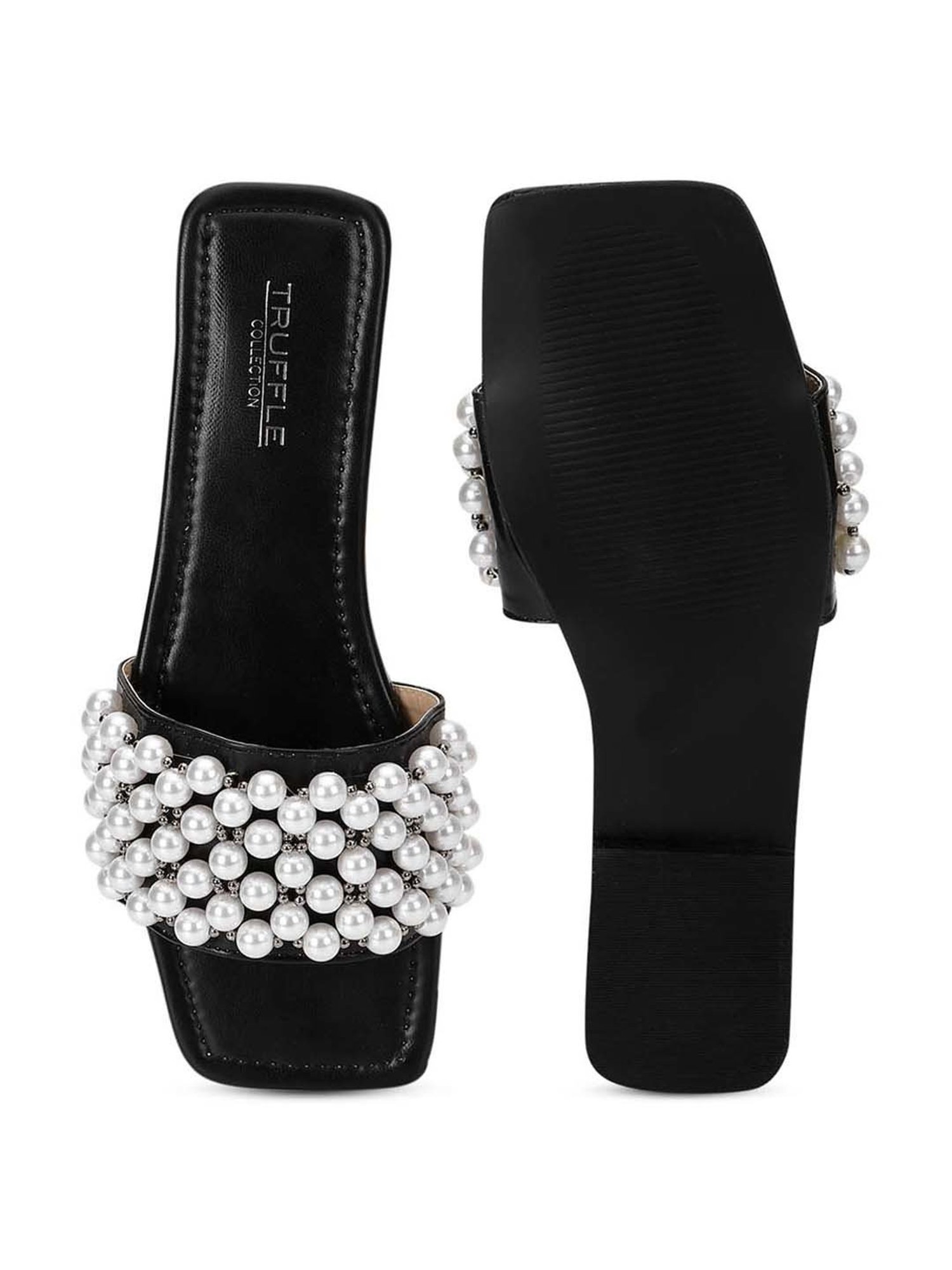 Truffle Collection Women's Black Casual Sandals