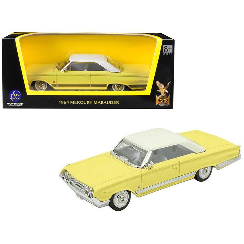 1964 Mercury Marauder Yellow with White Top 1/43 Diecast Model Car by Road Signature
