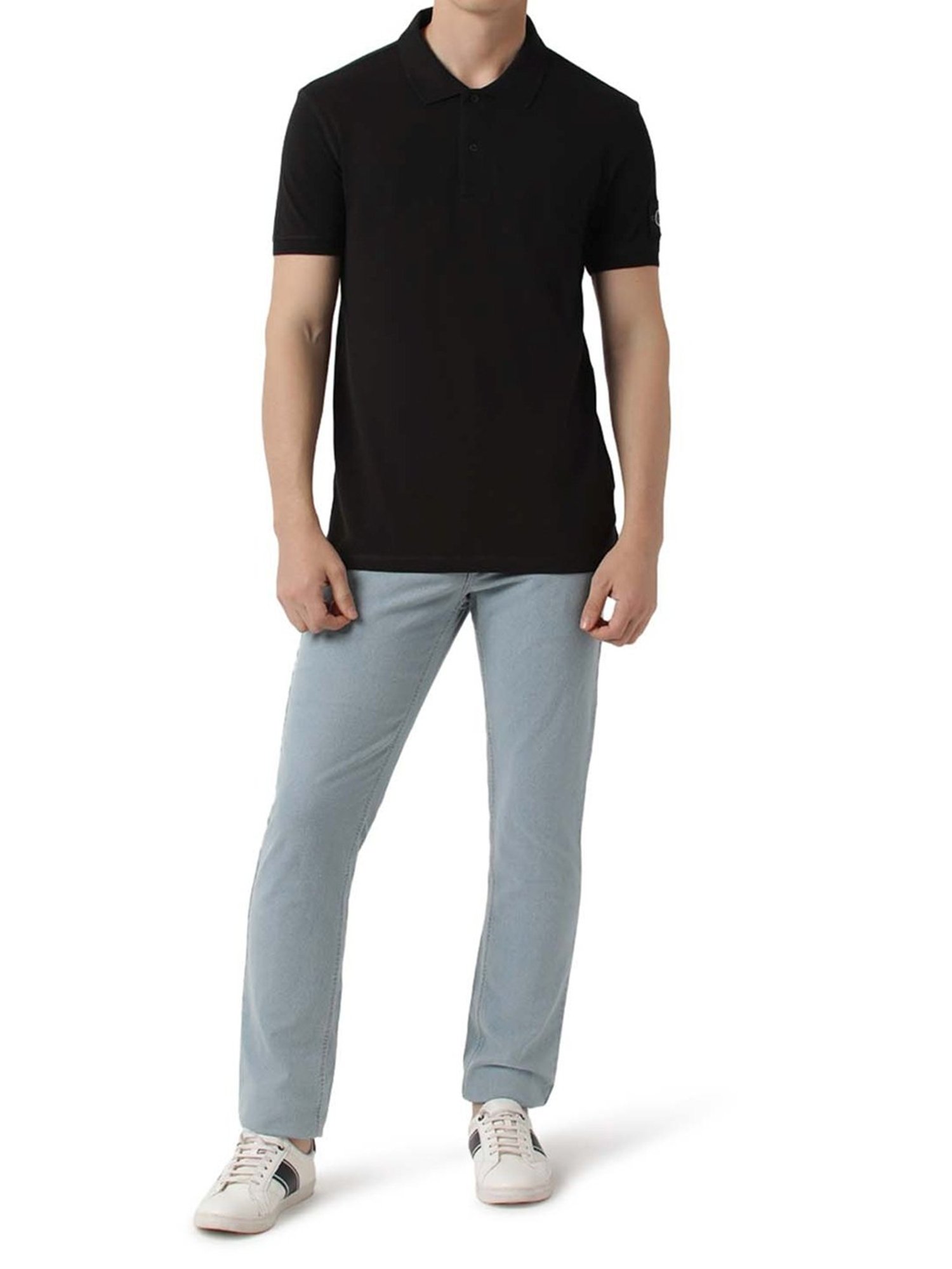 Calvin Klein Jeans Black Regular Fit Polo T-Shirt