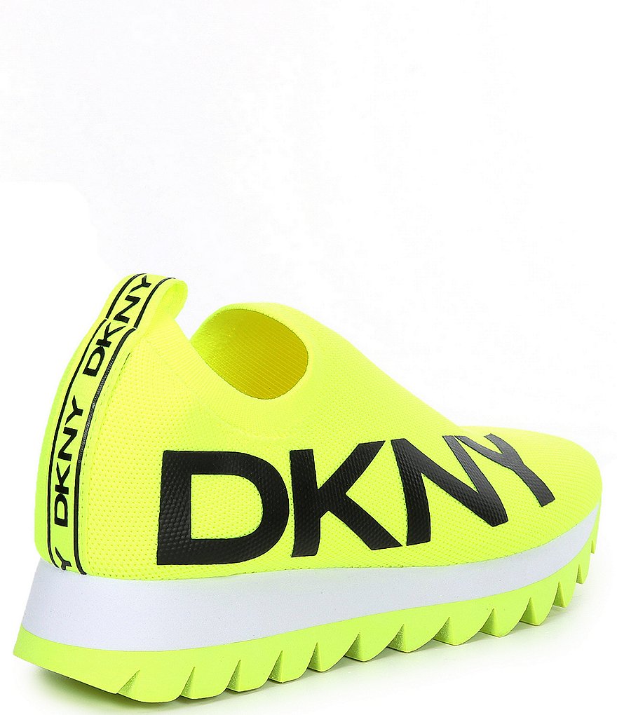 DKNY Azer Knit Signature Logo Slip-On Sneakers