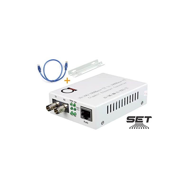 ST Gigabit Fiber Media Converter - Built-in ST Fiber Module 550 m (0.34 Miles) 850 nm - to UTP Cat5e 10/100/1000 RJ-45 &ndash; Auto Sensing Gigabit or Fast Ethernet - Jumbo Frame - LLF Support