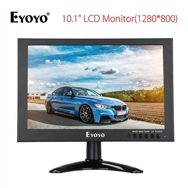 Eyoyo 10" IPS LED Screen HD 1280*800 VGA AV HDMI LCD Monitor for Home CCTV Camera DVD PC FPV