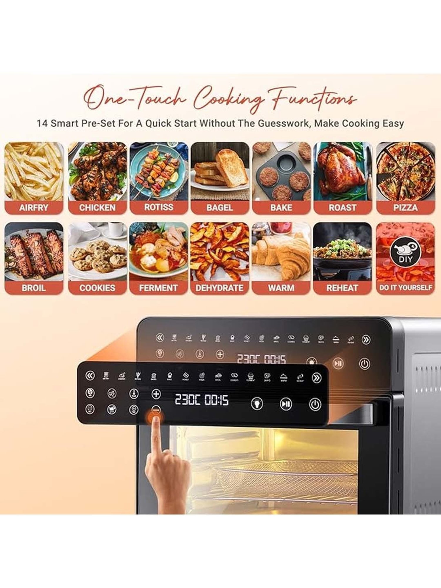 Prestige Nutrifry Black Plastic Electric Digital Touch Airfryer 4.5L