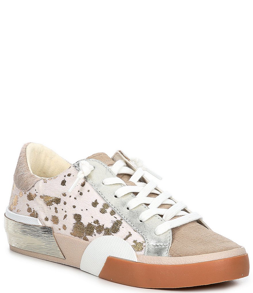 Kendall + Kylie Women's Anthracite Leopard EZORA 2.0 Low Top Lace Up Multi Sneakers