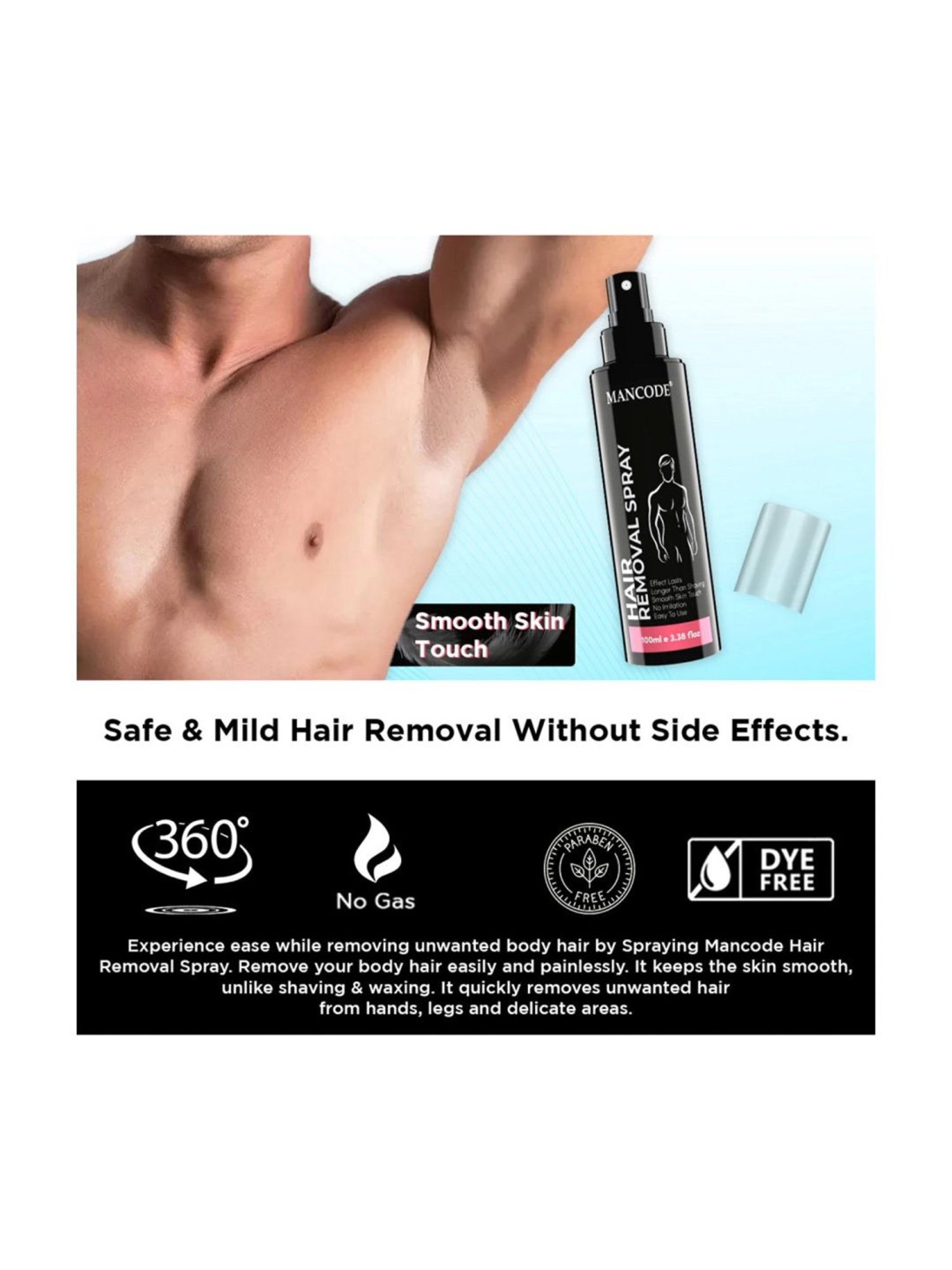 Mancode Hair Removal Spray - 100 ml