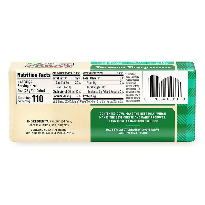 Cabot Creamery Vermont Sharp Cheddar Cheese - 8oz