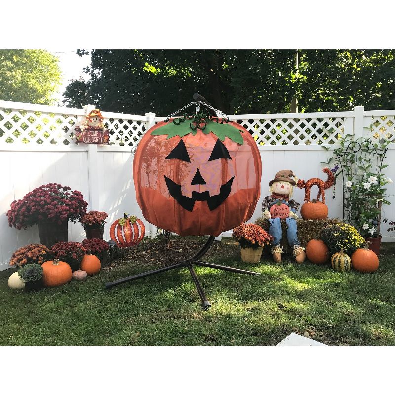 Textilene Hanging Pumpkin Chair - Orange - Flowerhouse