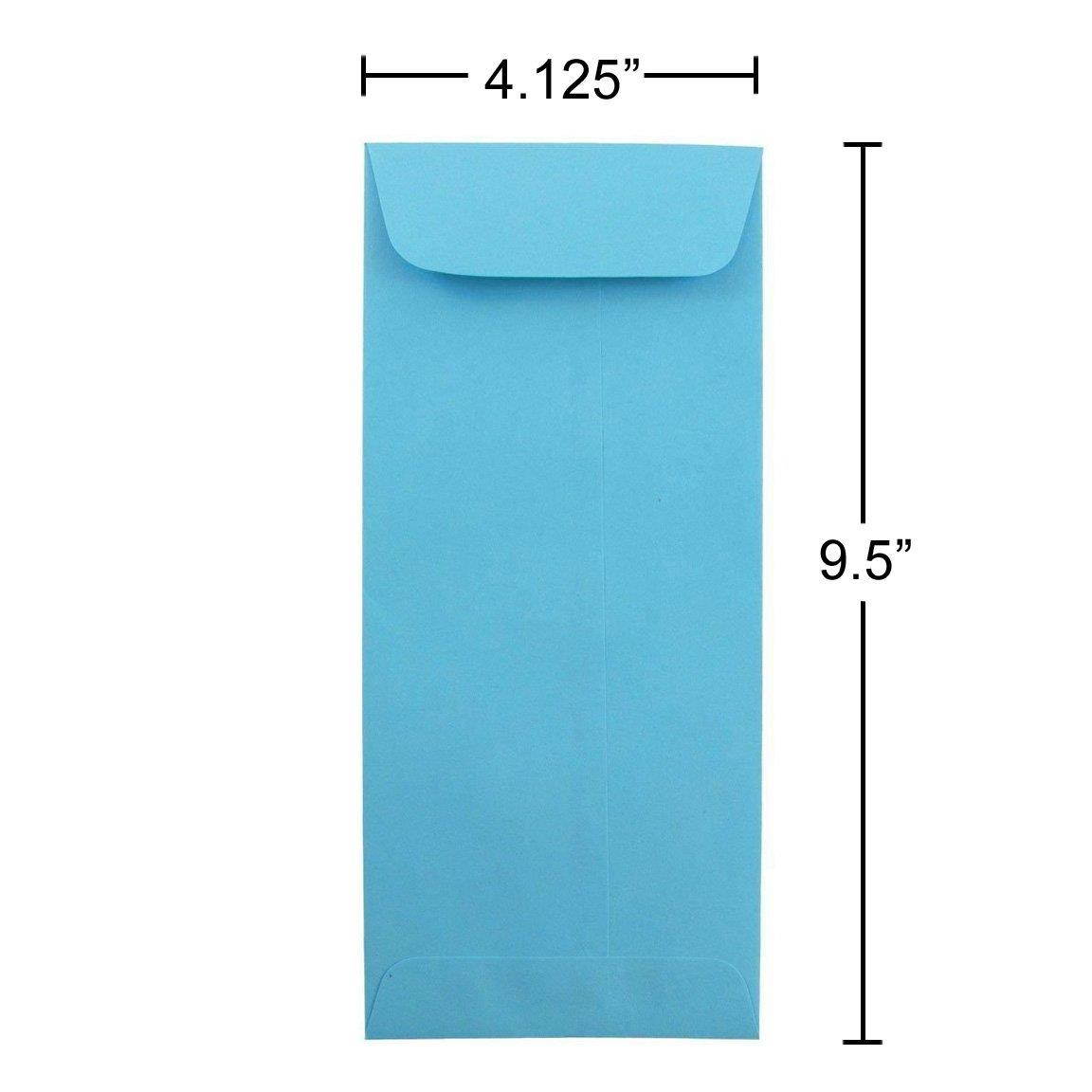 JAM PAPER #10 Policy Business Colored Envelopes - 4 1/8 x 9 1/2 - Blue Recycled - 50/Pack