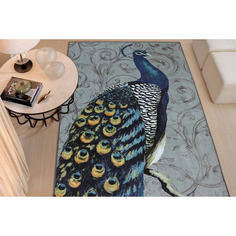 Mohawk Peacock Feathers Area Rug - Blue Green (8'x10')