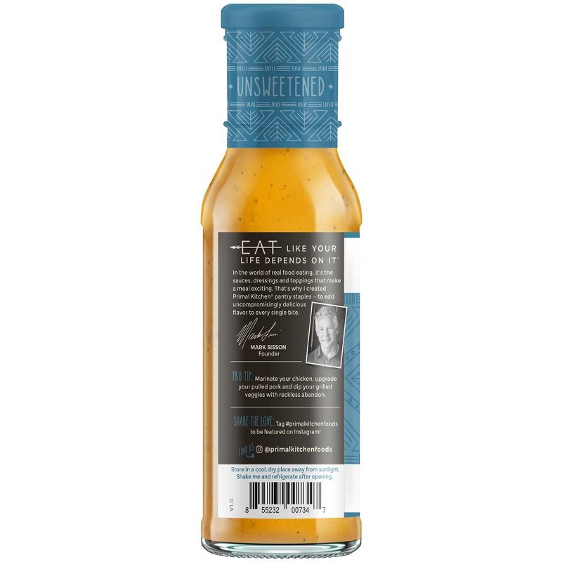 Primal Kitchen Organic and Unsweetened Golden BBQ Sauce - 8.5oz