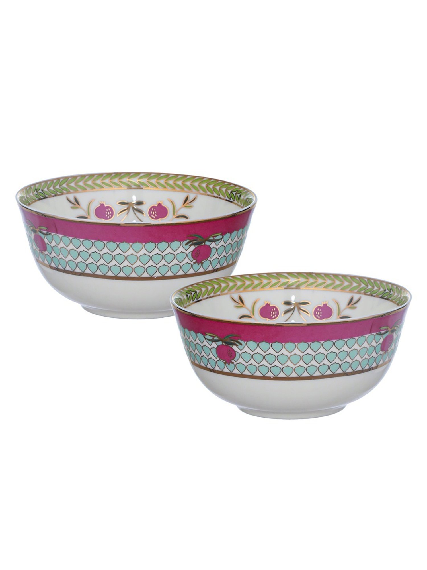 Trovea's Pom Passion 24K Gold Red Ceramic Bowls and Tray Set
