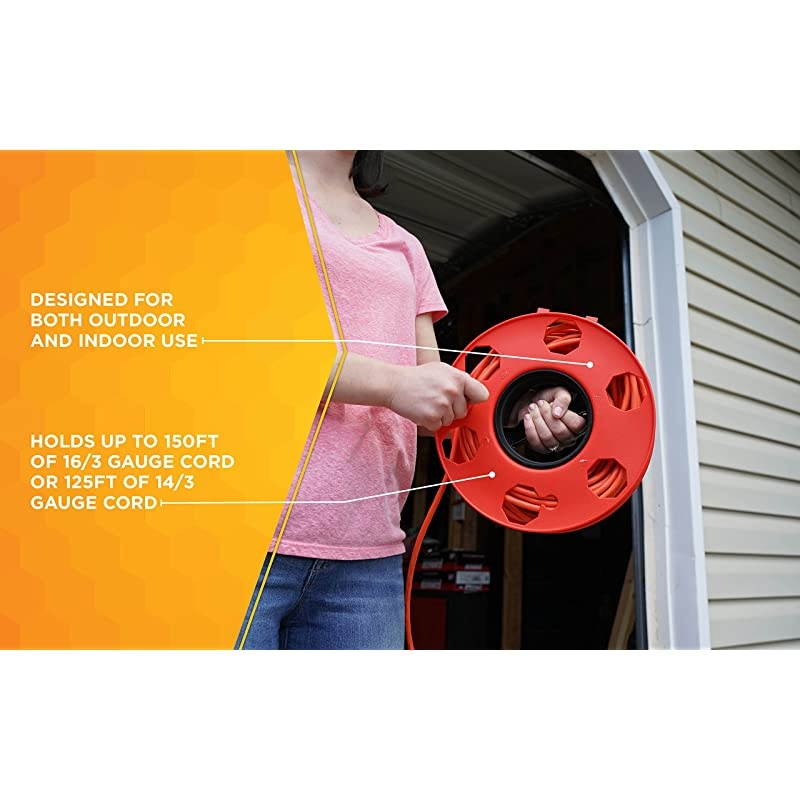 E102 Heavy Duty Cord Storage Wheel 125Foot