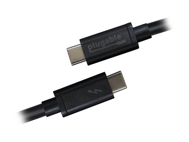 Plugable Thunderbolt 3 Certified USB-C Cable - 20Gbps, 6.6ft (2m)