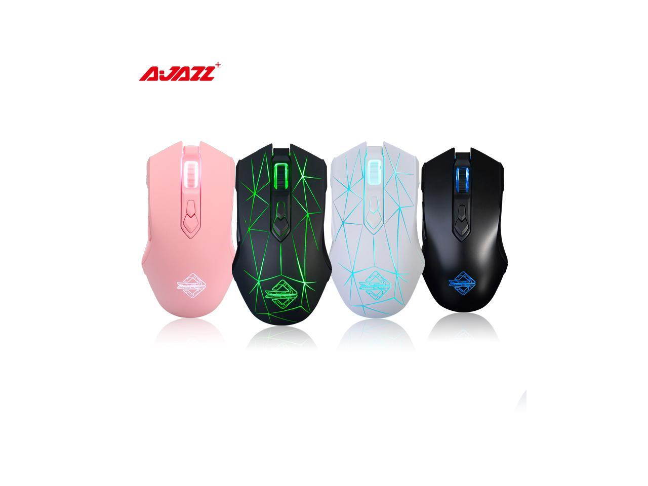 Ajazz AJ52 Watcher RGB Backlit Ergonomic Gaming Mouse, 2500 DPI A5050 7 Programmable Buttons Wired Gaming Mice for Windows Mac OS Linux, Competitor Black
