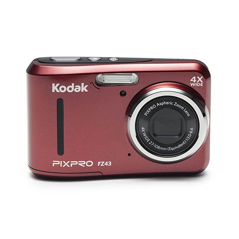 PIXPRO Friendly Zoom FZ43RD 16MP Digital Camera with 4X Optical Zoom and 27 LCD Screen Red