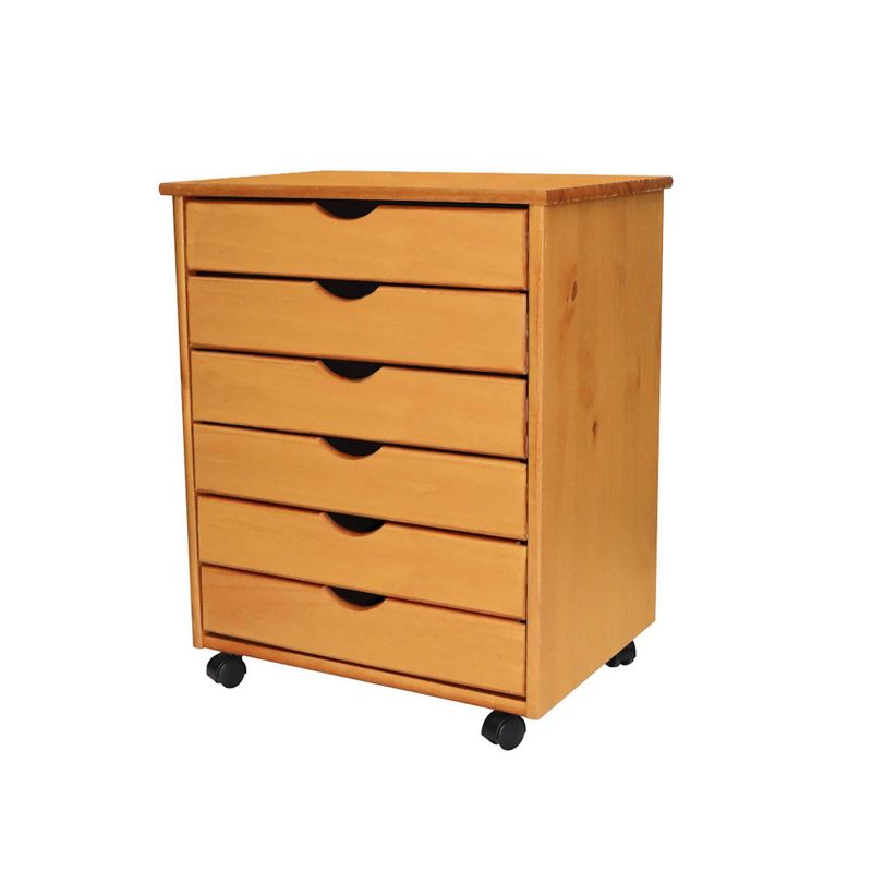 Homz Plastic 6 Clear Drawer Medium Home Storage Container Tower with 4 Large Drawers and 2 Small Drawers, Black Frame