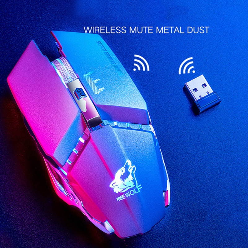 Free Wolf X11 Ergonomic 2.4G 2400DPI Wireless Optical Mouse for Laptop Computer