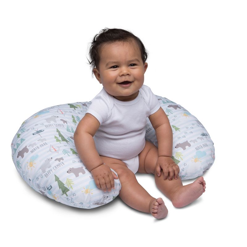 Boppy Original Nursing Pillow Cover - Gray Gold Giraffes