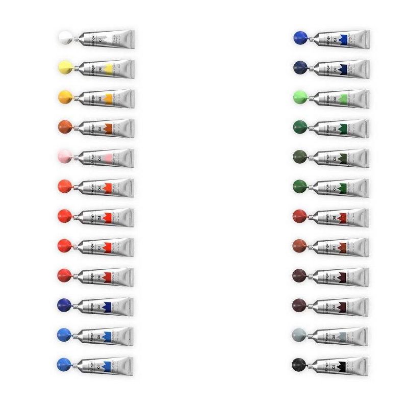 Kingart 25ct Oil Paint w/Plastic Storage Pallet Bundle