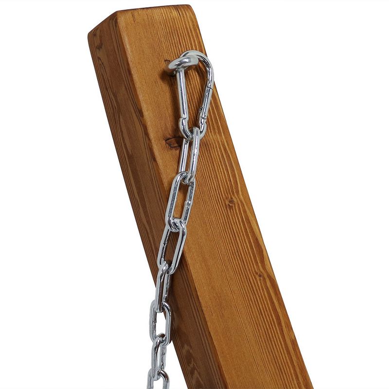 Sorbus Brazilian Double Hammock with Stand - Green, Blue Stripes