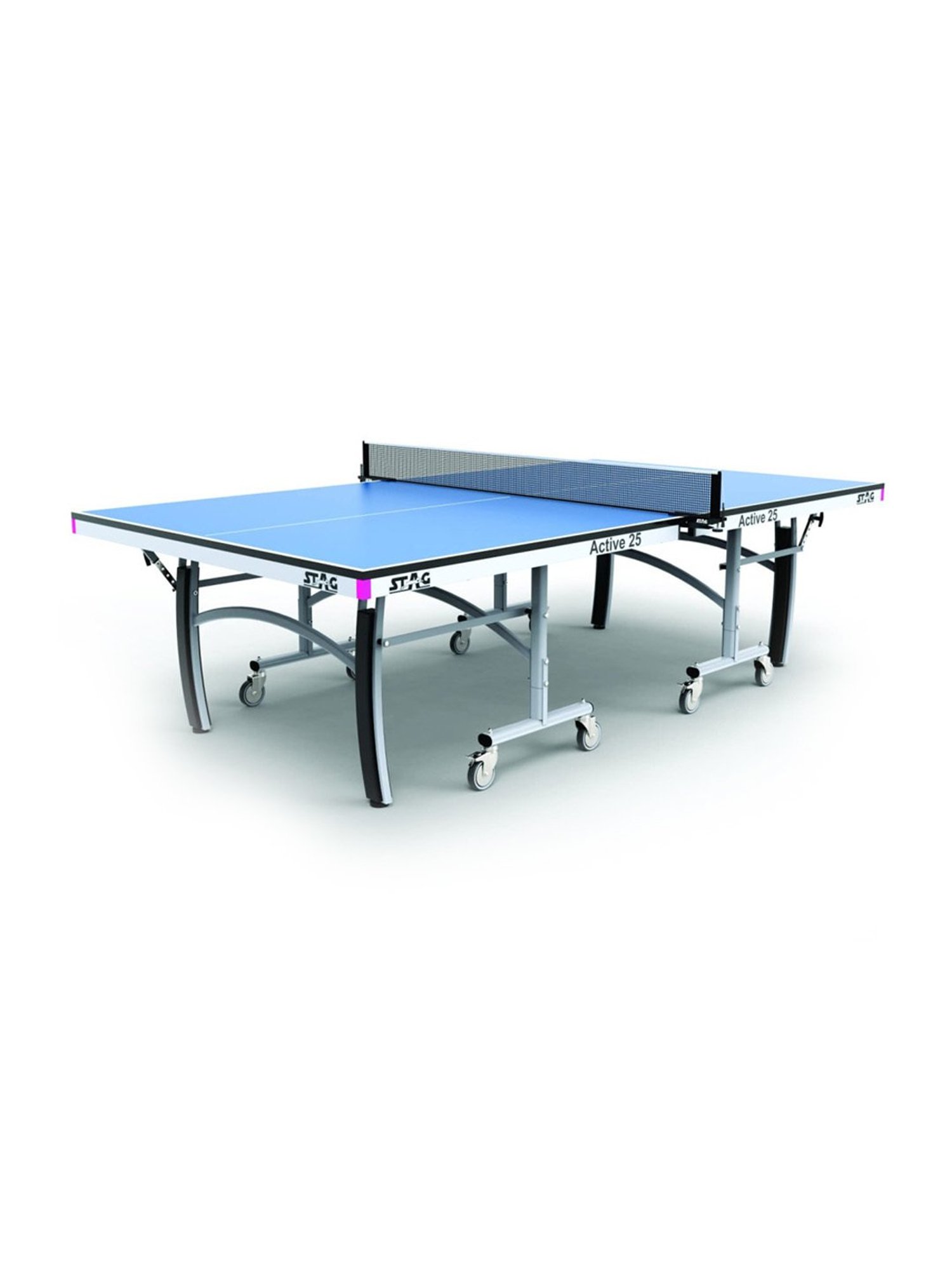Stag Global 25mm Active Series Professional Quick Easy Setup Table Tennis Table (Blue)
