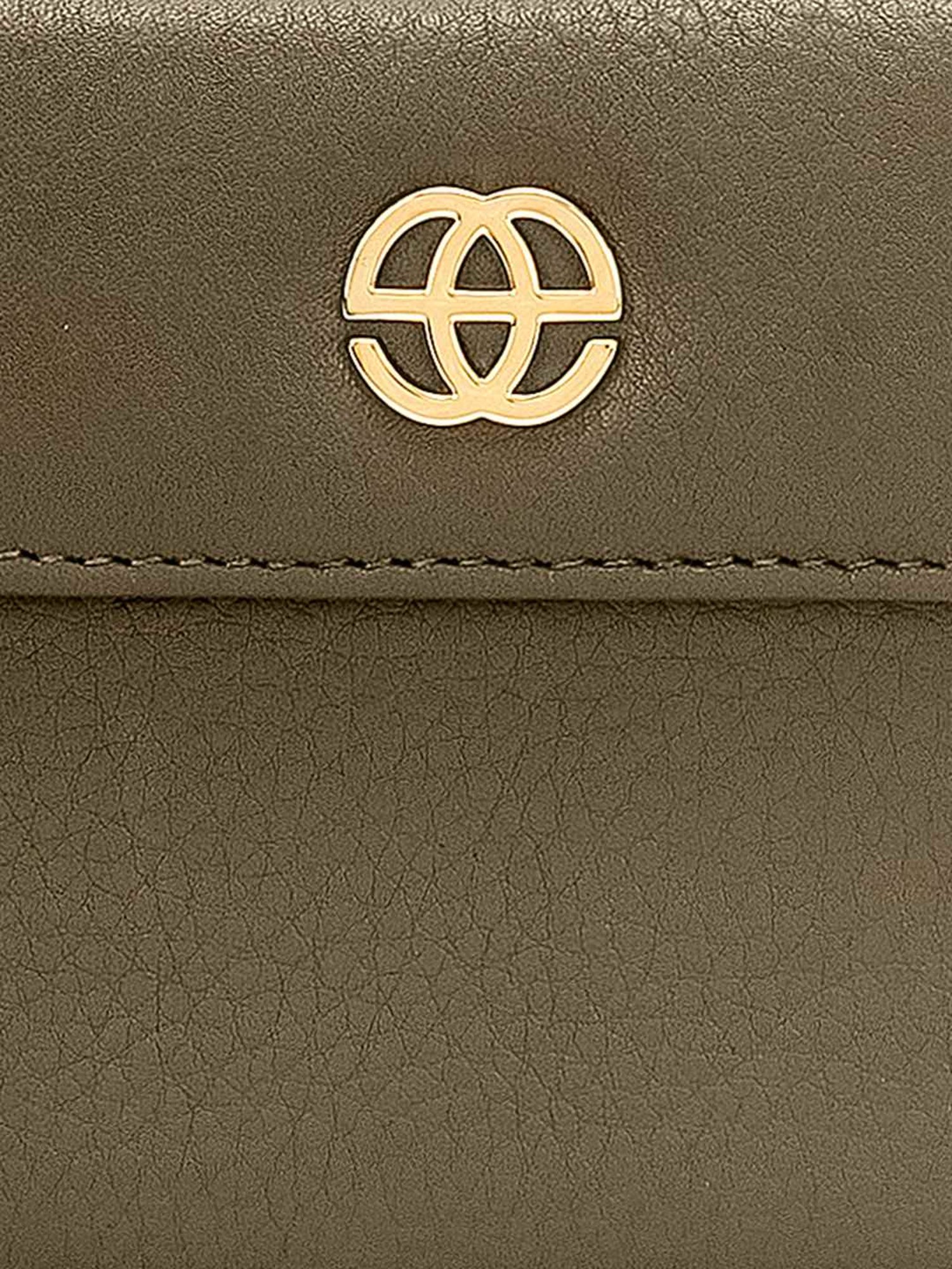 Eske Isa Taupe Solid Zip Around Wallet for Women