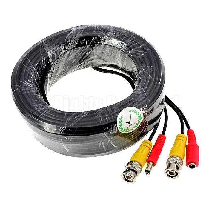 iKKEGOL 15M 49ft BNC Video DC Power Extension Cable for CCTV Camera DVR