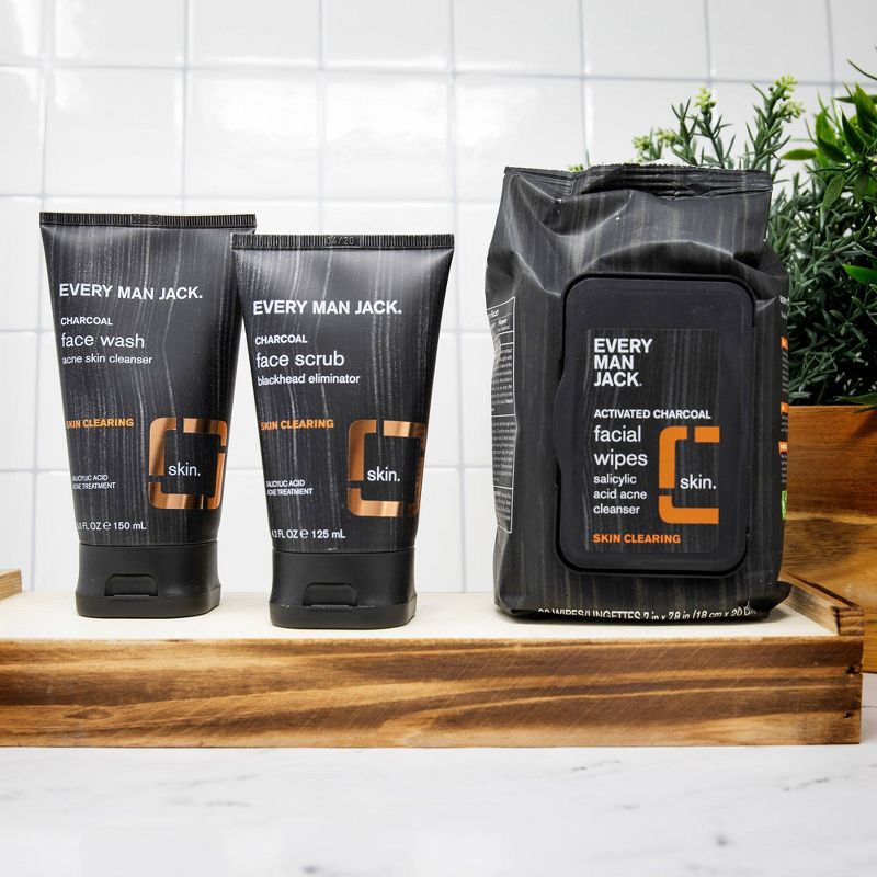 Every Man Jack Skin Clearing Activated Charcoal Face Scrub - 4.2 fl oz