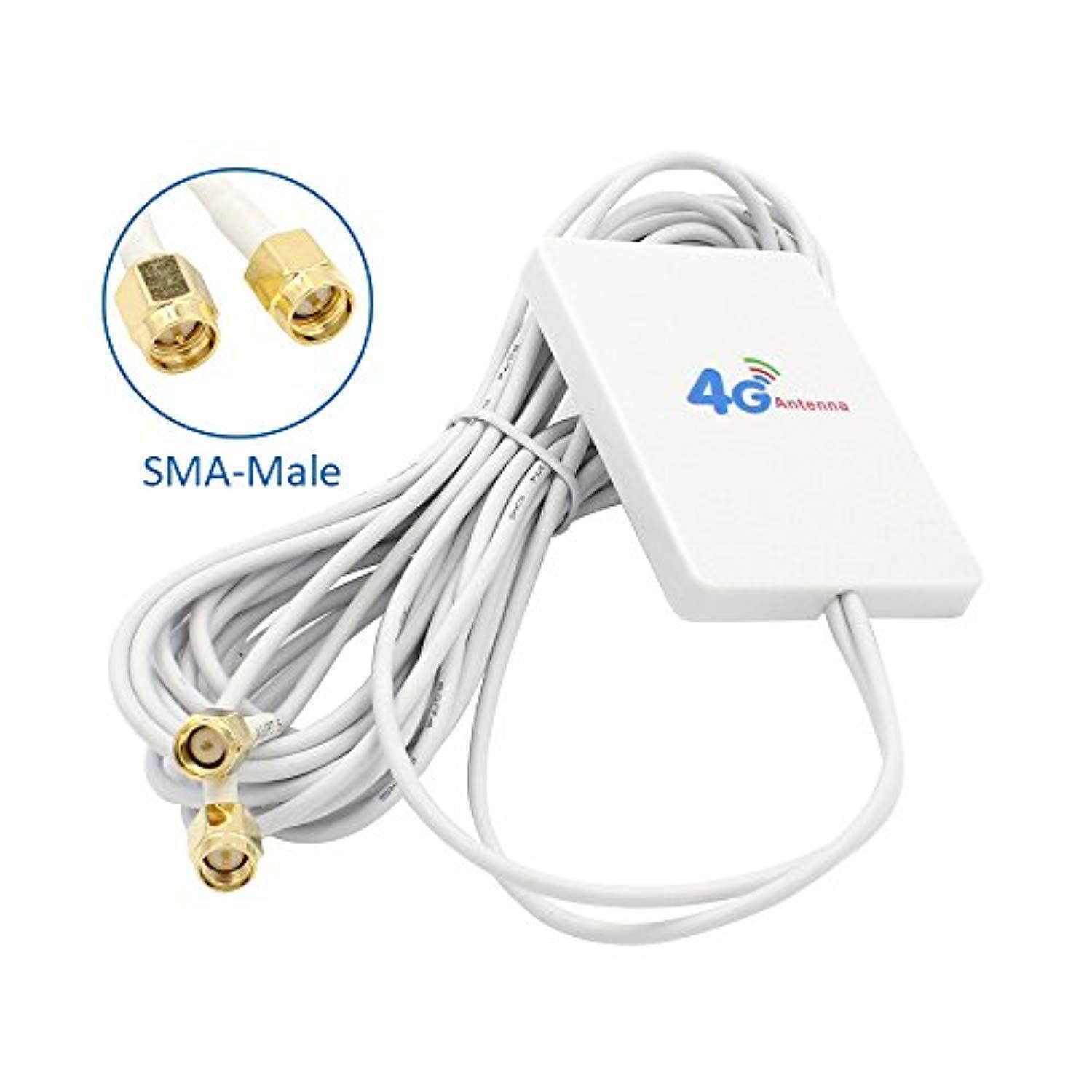 kuwfi 3g 4g lte antenna sma connector 4g lte router anetnna 3g external antenna with 3m cable for 3g 4g lte router booster stro