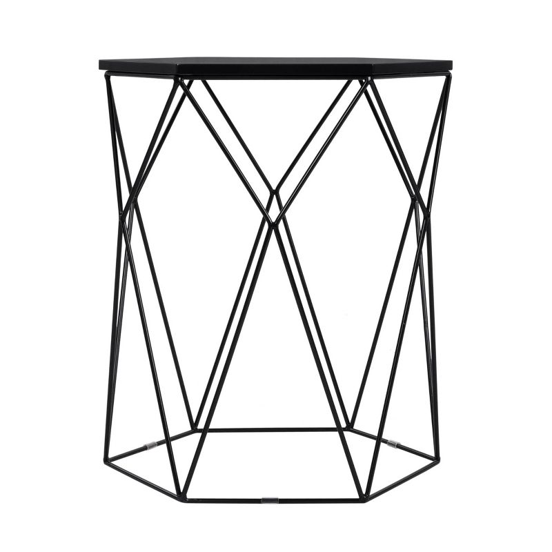 Element Geometric Side Table Midnight Black - Adore Decor